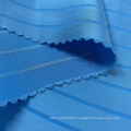 Wholesale lake blue 100% T pure polyester stripe chiffon fabroc